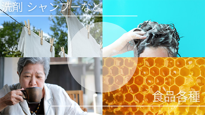 食品・シャンプーなど